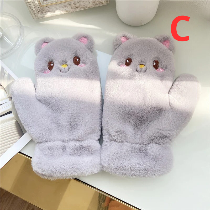 Cute Cat Plush Gloves