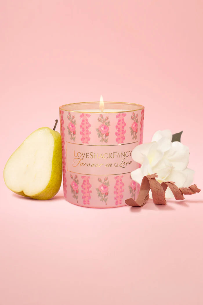 LoveShackFancy Forever in Love Candle – Green Pear & Gardenia