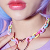 Pastel Colored Heart Necklace