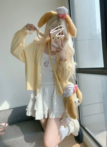 Kawaii Cat Top With Lace