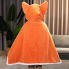 Kawaii Fox Plush Hoodie Blanket Robe