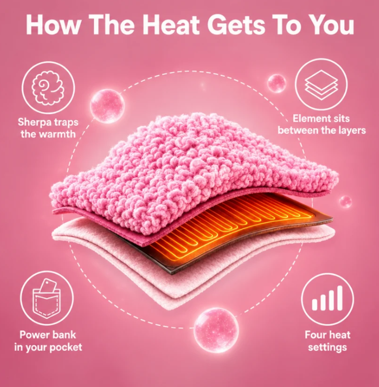 Heated Winter Blanket Robe