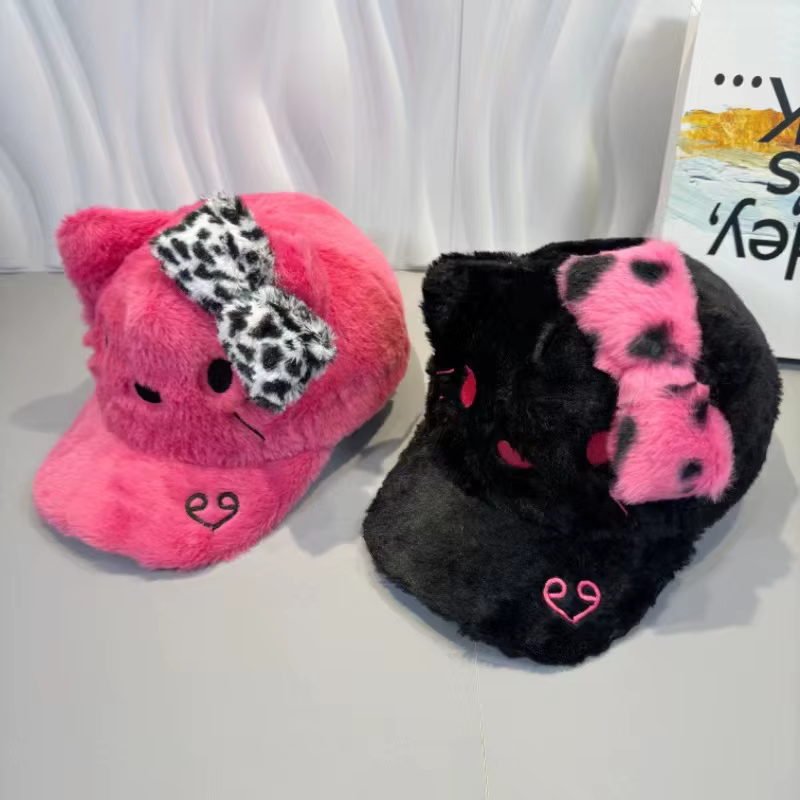 Cartoon Kitty Leopard Cap