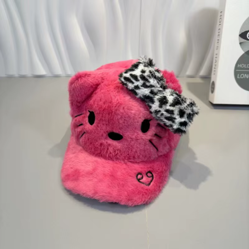 Cartoon Kitty Leopard Cap