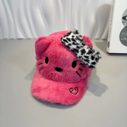 Cartoon Kitty Leopard Cap