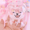 Cute Shiba Double Glass Cup