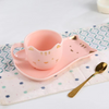 Cute Cat Mug And Dish Set