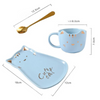 Cute Cat Mug And Dish Set