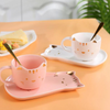 Cute Cat Mug And Dish Set