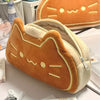Cute Cat Pencil Case – Soft Plush Zipper Bag