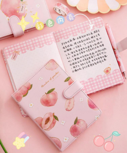 Cute Peach Notebook