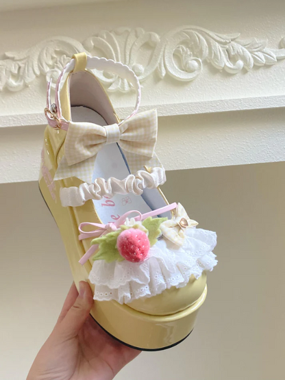 Cute Strawberry Platform Shoes