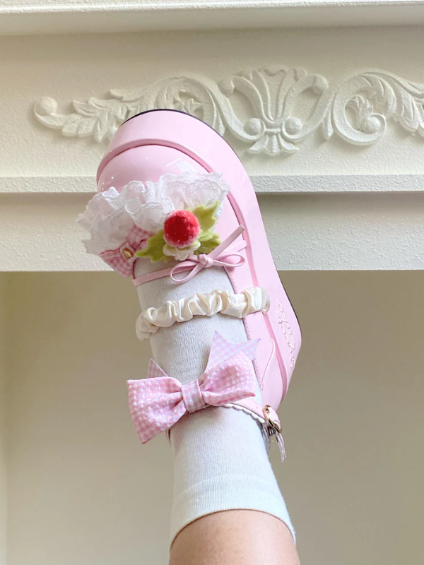 Cute Strawberry Platform Shoes