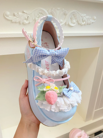 Cute Strawberry Platform Shoes