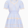 LoveShackFancy Cotton Victorian Mini Dress – Light Blue