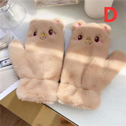 Cute Cat Plush Gloves