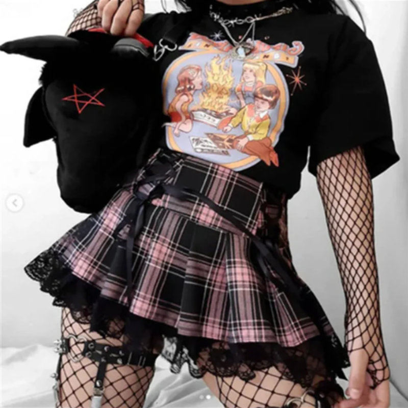 Kawaii Dark High Waist Skirt