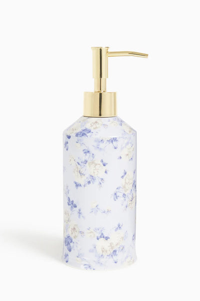 LoveShackFancy Elianna Porcelain Soap Dispenser – Blue Floral