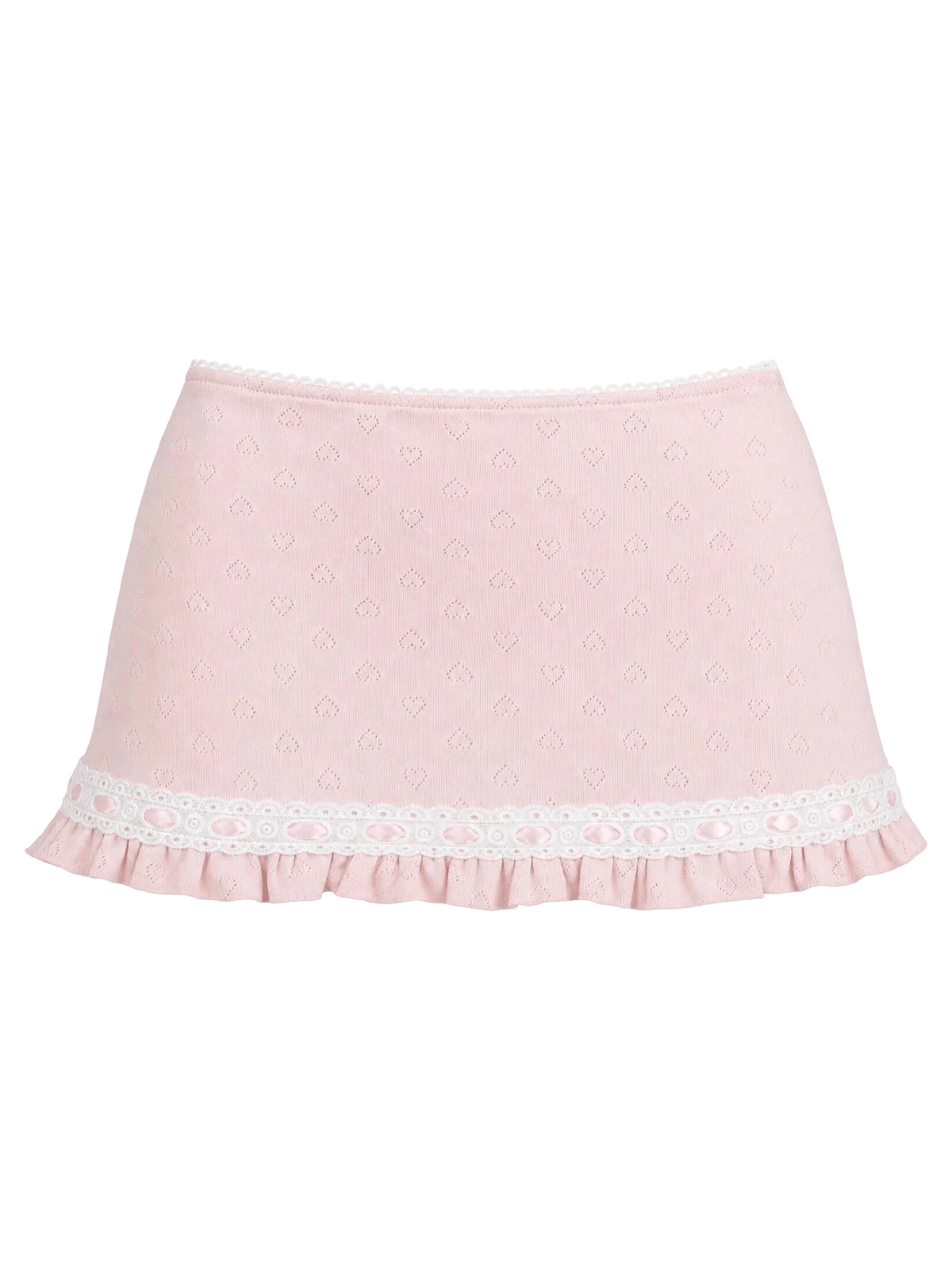 Sweetheart Cotton Pointelle Skirt