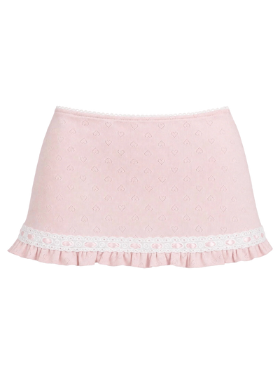 Sweetheart Cotton Pointelle Skirt