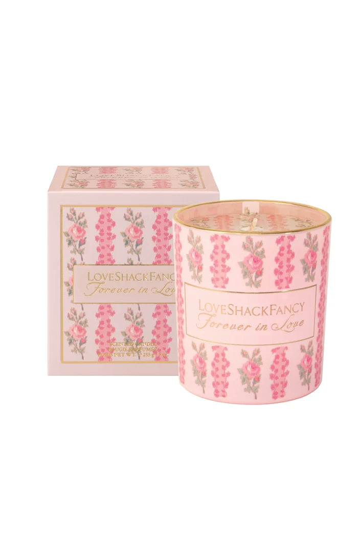 LoveShackFancy Forever in Love Candle – Green Pear & Gardenia