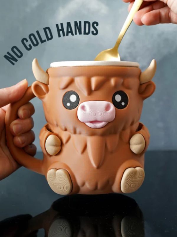 Ferdinand Highland Cow Ice Cream Pint Holder