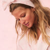 LoveShackFancy Bow Face Wash Beauty Headband – Pink & White Floral