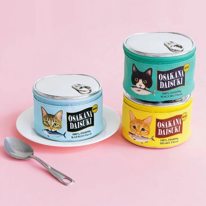 Fun Canned Fish Makeup Bag