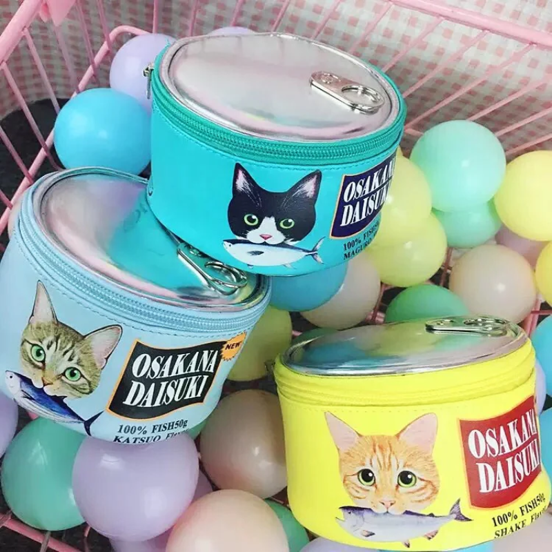 Fun Canned Fish Makeup Bag