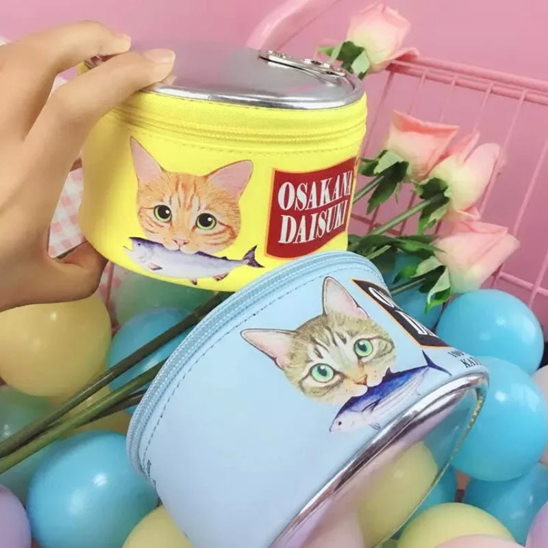 Fun Canned Fish Makeup Bag