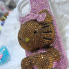 Handmade 3D Rhinestone Bling Cute Cat Phone Case