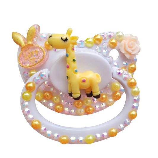 Handmade Adult Pacifier – Giraffe Cutie