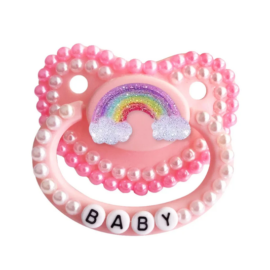 Handmade Adult Pacifier – Pink Rainbow Dream
