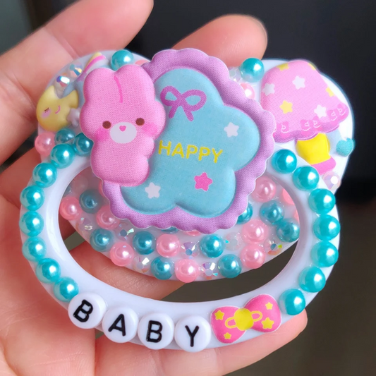 Handmade Adult Pacifier – Starry Pastel Dream