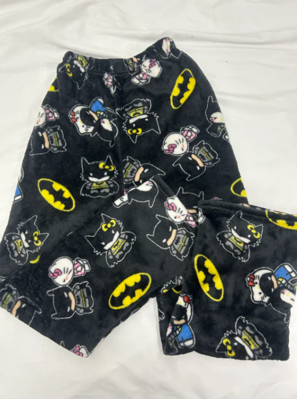 Hello Kitty Batman Fuzzy Pants