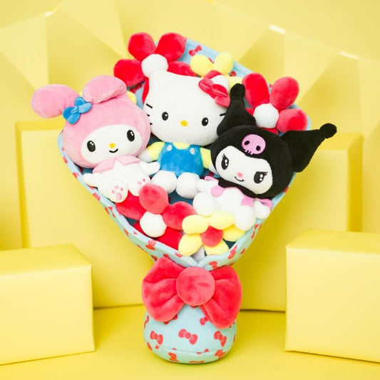 Cute collectible plush bouquet with colorful flowers