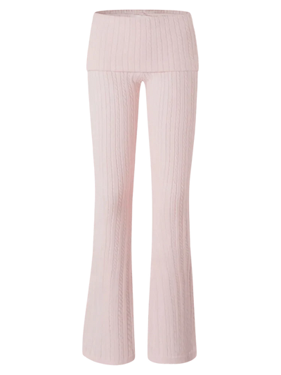 Colette Cable Knit Fold-Over Pants