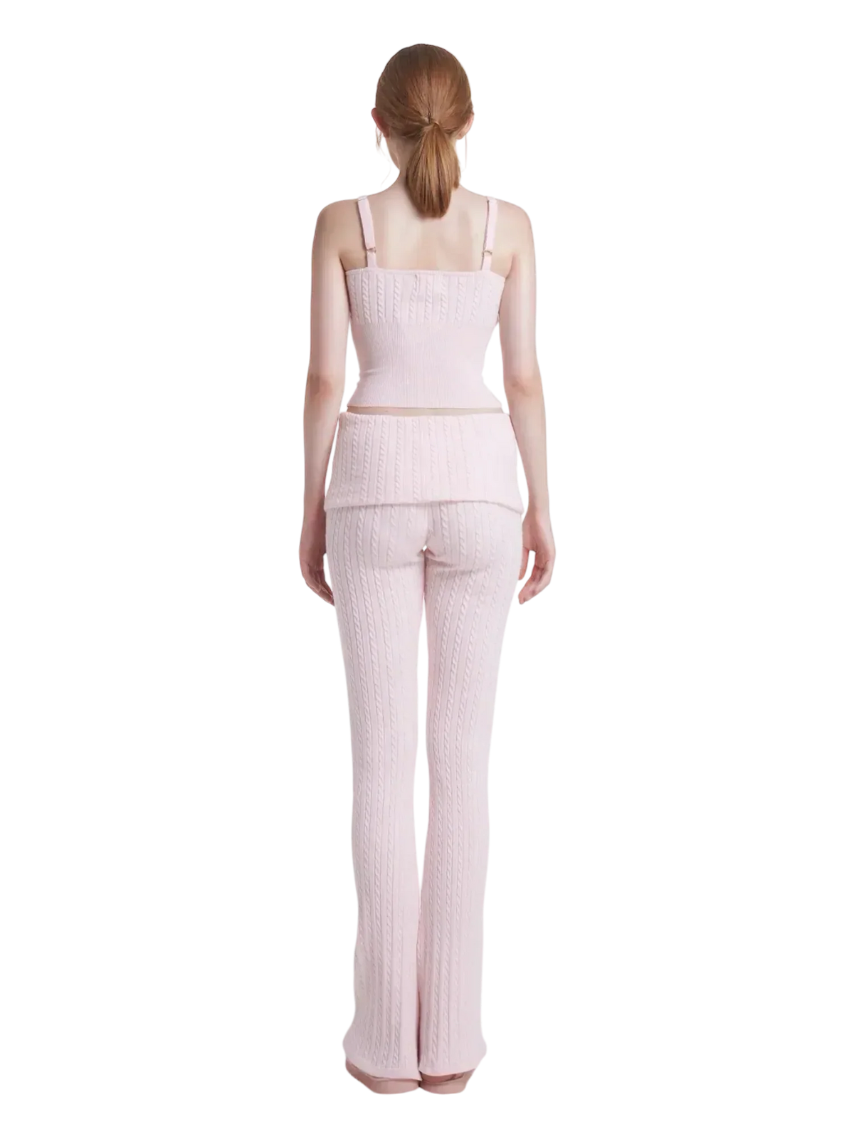 Colette Cable Knit Fold-Over Pants