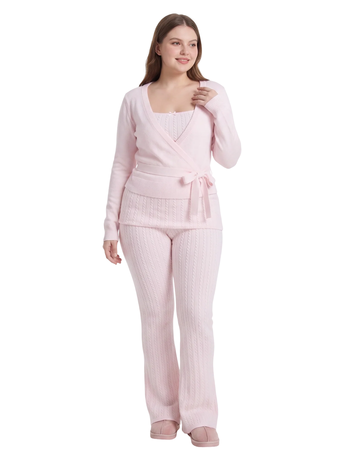 Colette Cable Knit Fold-Over Pants