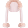 Colette Pink Fur Cable Knit Bolero Cardigan