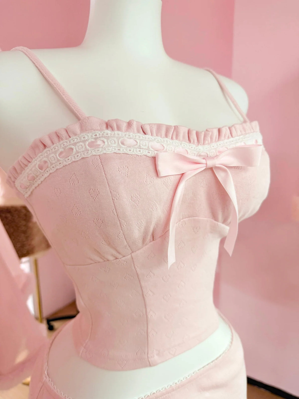 Sweetheart Cotton Pointelle Top