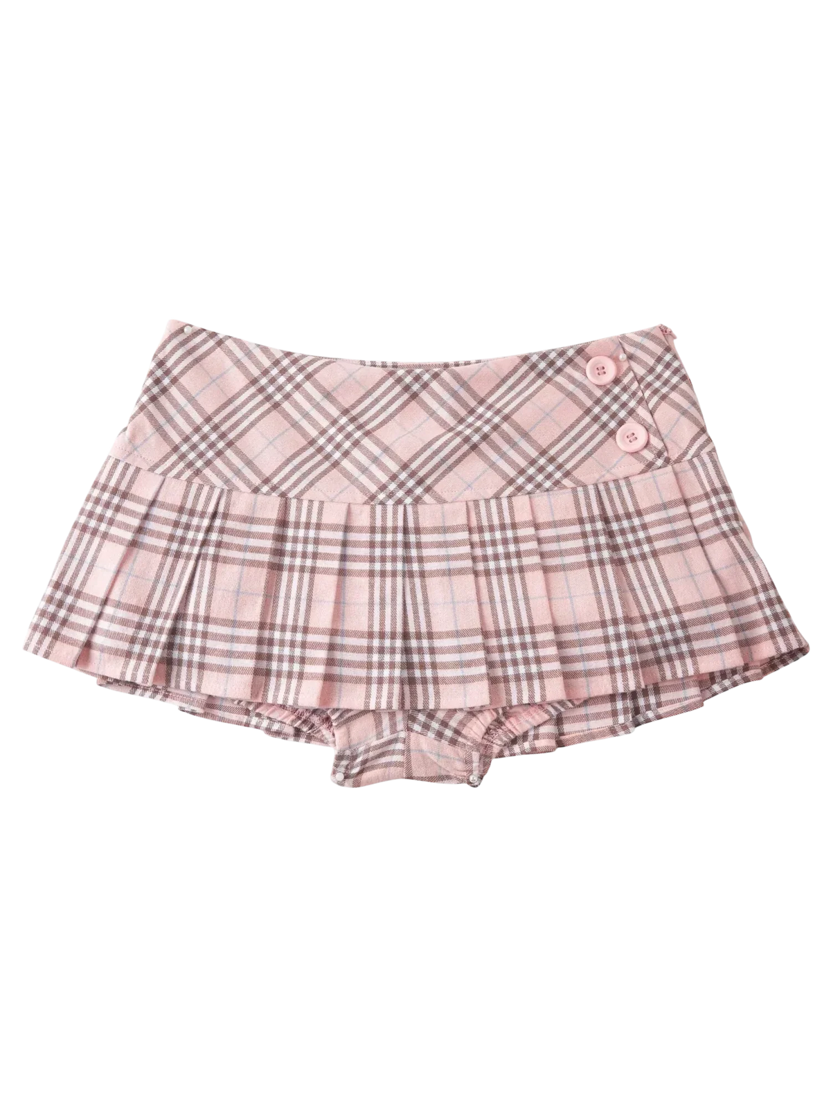 Girly Plaid Pleated Mini Skirt