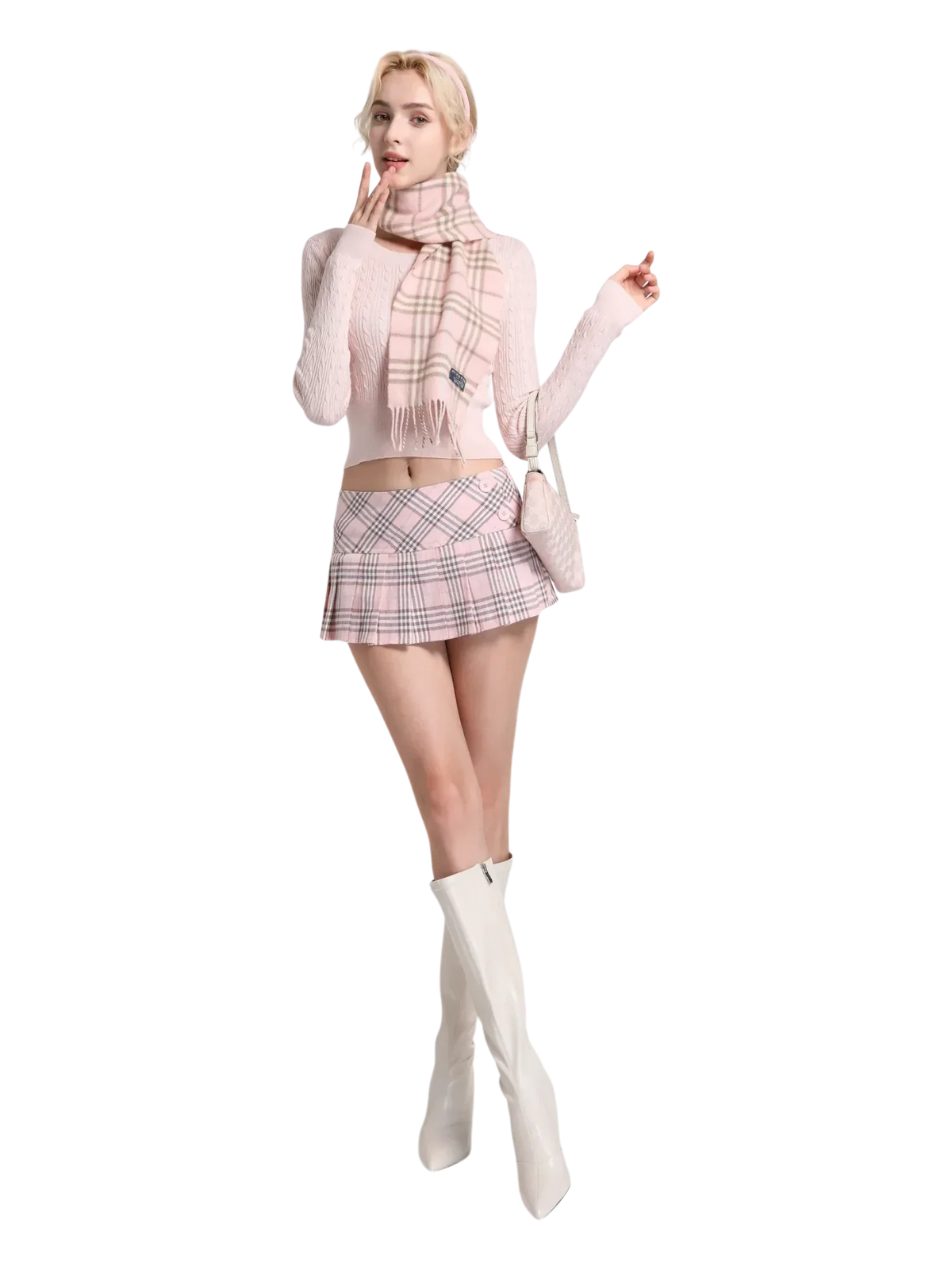 Girly Plaid Pleated Mini Skirt