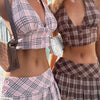 Girly Plaid Pleated Mini Skirt