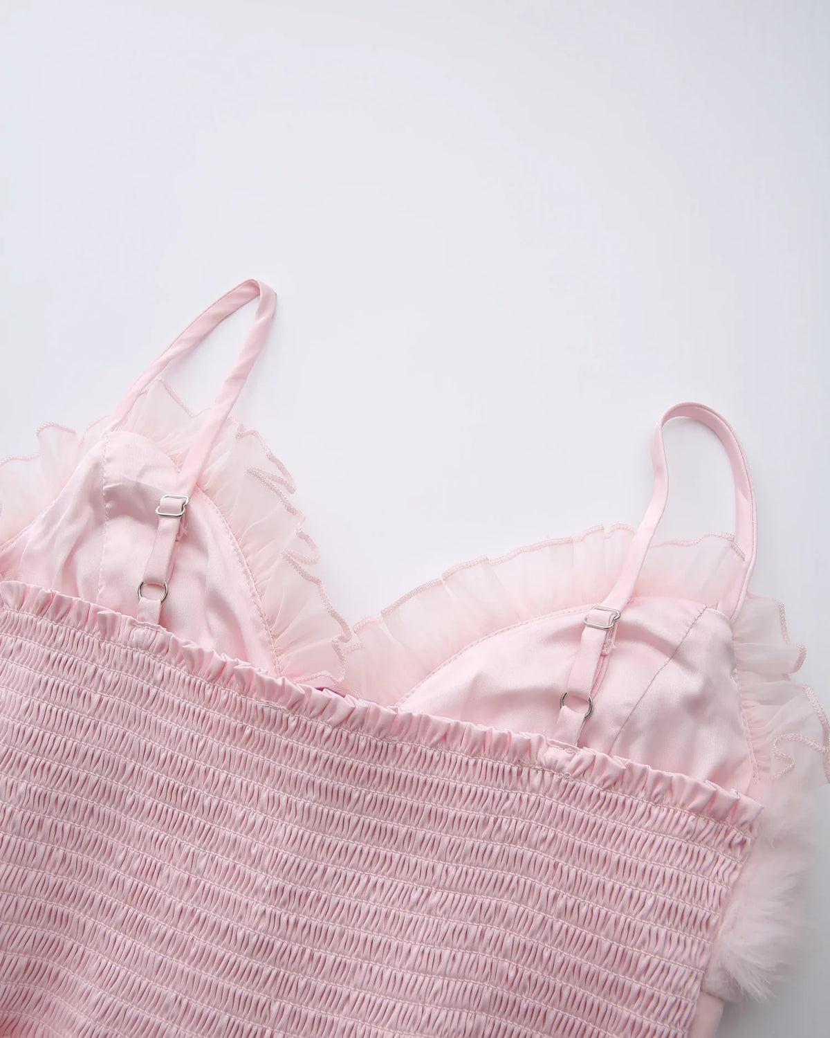 Rose Princess Fur Chiffon Babydoll Dress