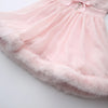 Rose Princess Fur Chiffon Babydoll Dress