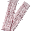Gold Bow Leg Warmer (Pink)