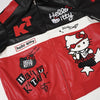 Black and Red Leather Jacket Unisex Coats