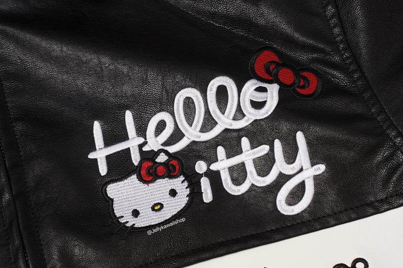Black and Red Leather Jacket Unisex Coats