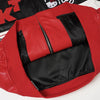 Black and Red Leather Jacket Unisex Coats